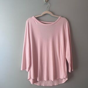 LOFT Pink Oversized Tunic Blouse